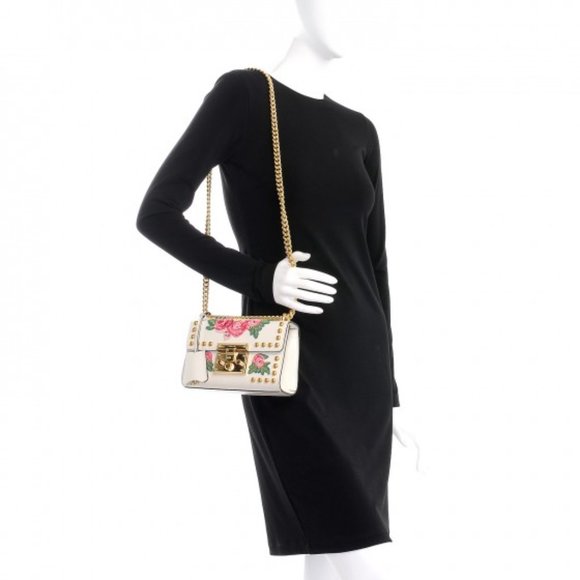 HOST PICK 🥳Gucci Small Floral Embroidered Padlock Shoulder Bag NEW WITH DUSTBAG - Picture 10 of 10